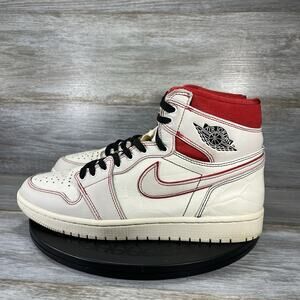 Nike Men’s Air Jordan 1 Retro OG High Phantom Gym Red White 555088-160 Size 10.5